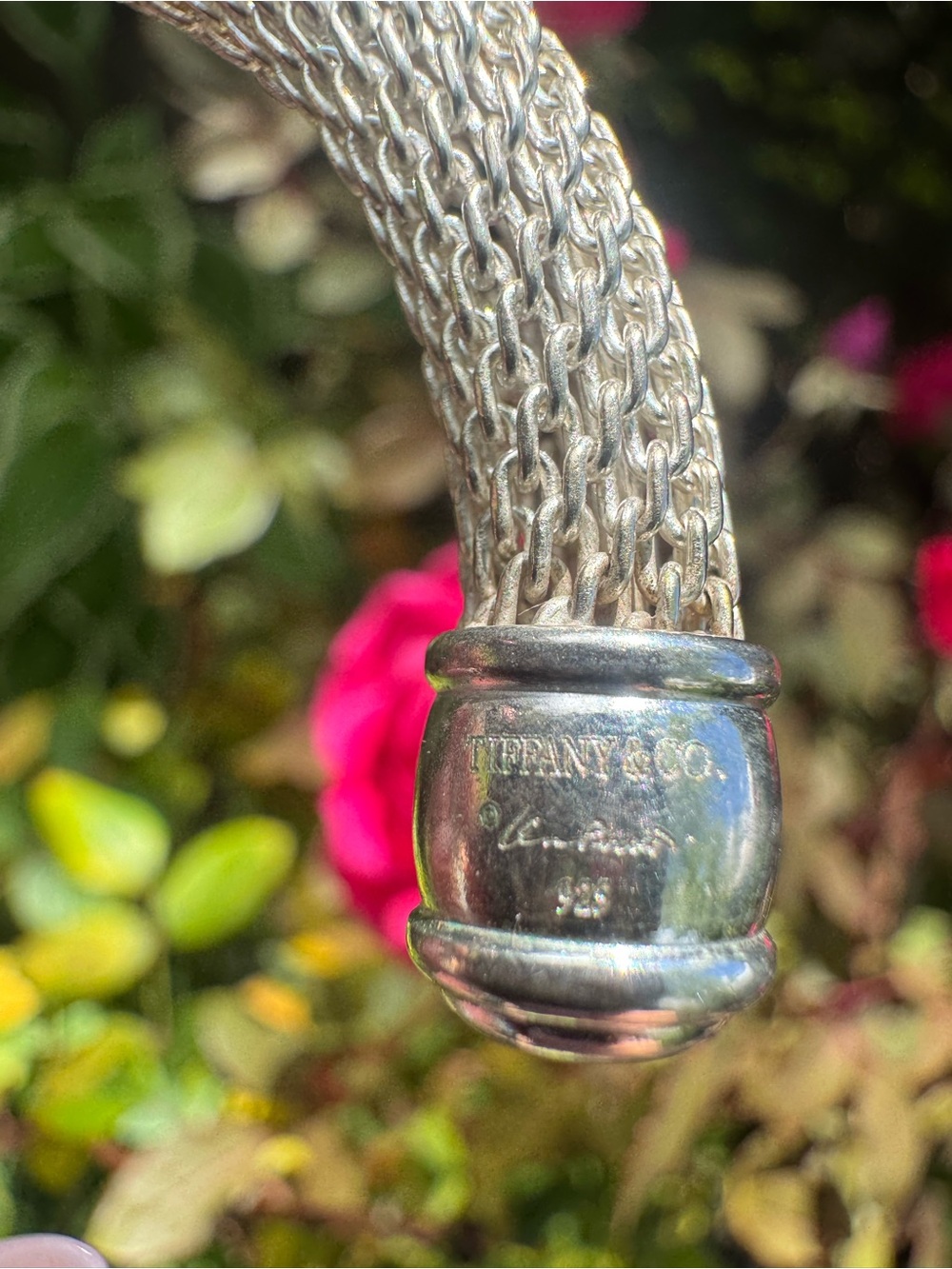 Tiffany & Co. Elsa Peretti Sterling Silver Mesh Open Cuff Bracelet - Picture 3 of 15